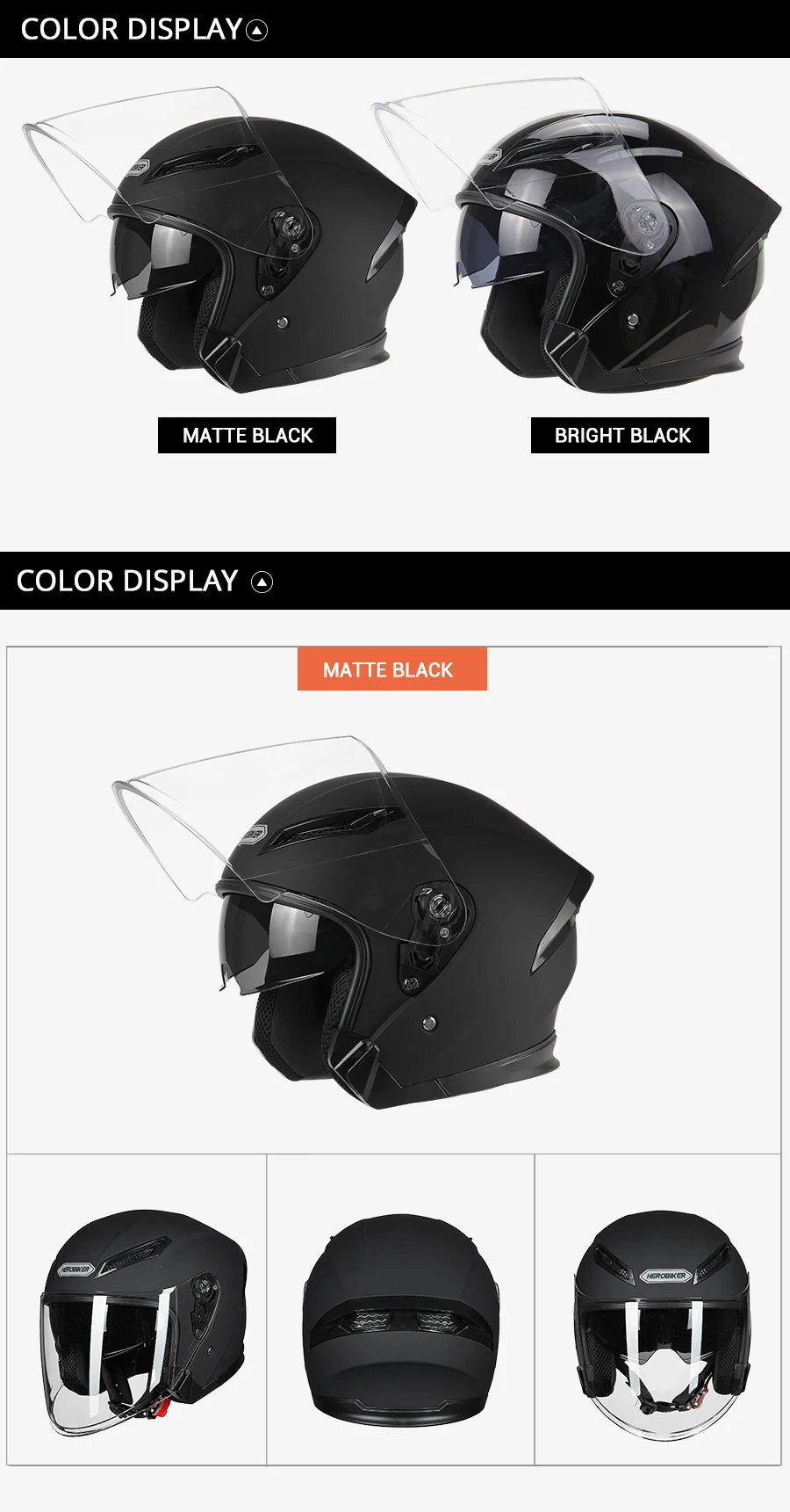 HEROBIKER мотоциклетный шлем для мужчин для мотокросса Casco Moto шлем для мотогонок полулицевой шлем