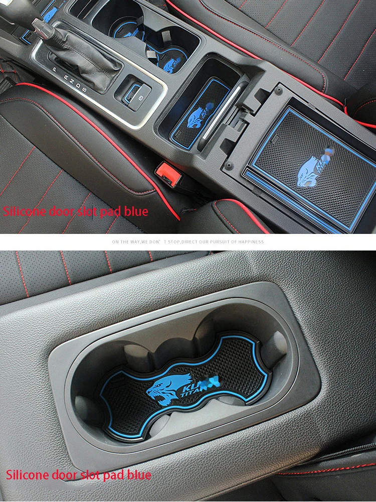 

FOR Ford 13-19 Kuga Door Slot Mat New Kuga Interior Modification Silicone Door Slot Water Cup Non-slip Shock Absorber Mat