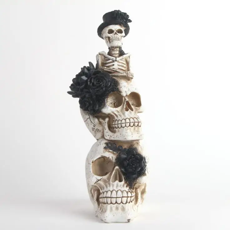 Реплика из смолы с тремя человеческими головами медицинская модель