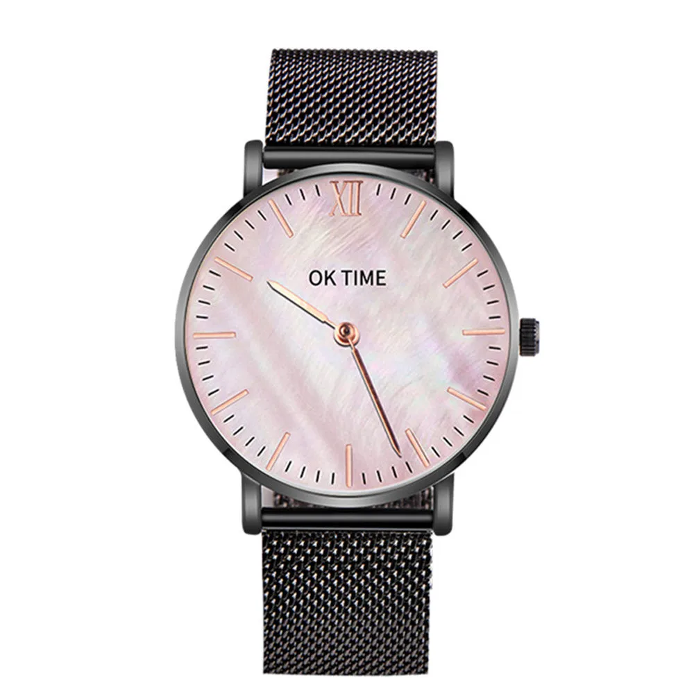 

Creative marble female wristwatch Steel belt watch Ultra-thin Womens WatchStainless Steel Watches Luxury Casual Quartz Watch YE1