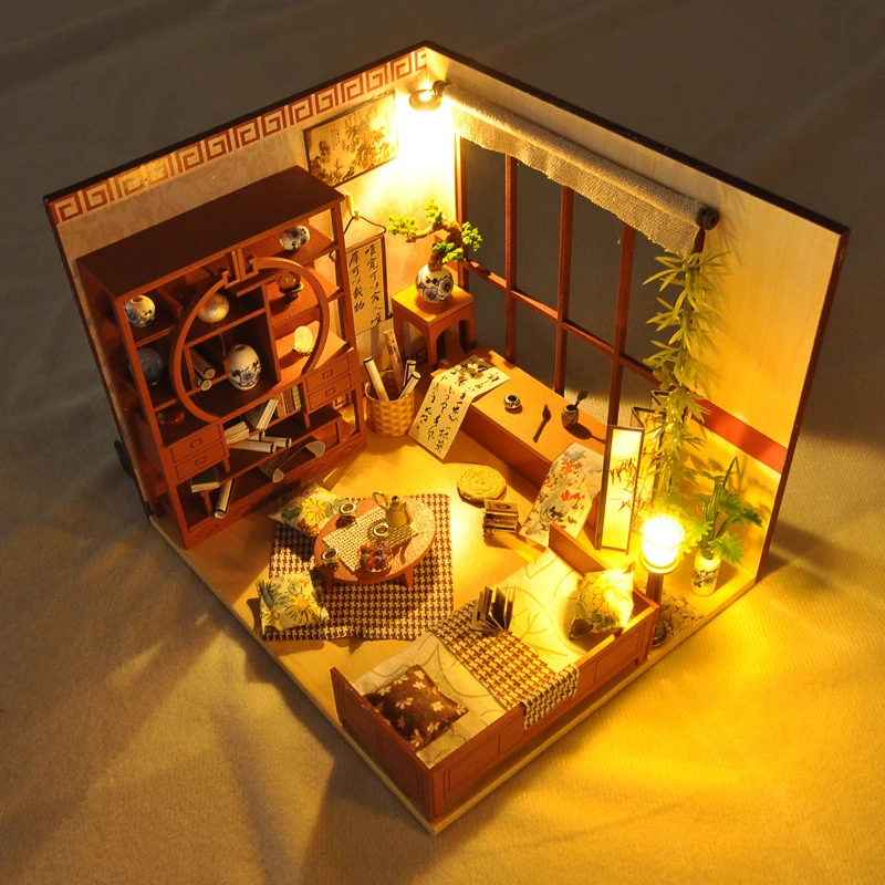 Кукольный домик сделай сам деревянный миниатюрный дом для кукол набор мебели