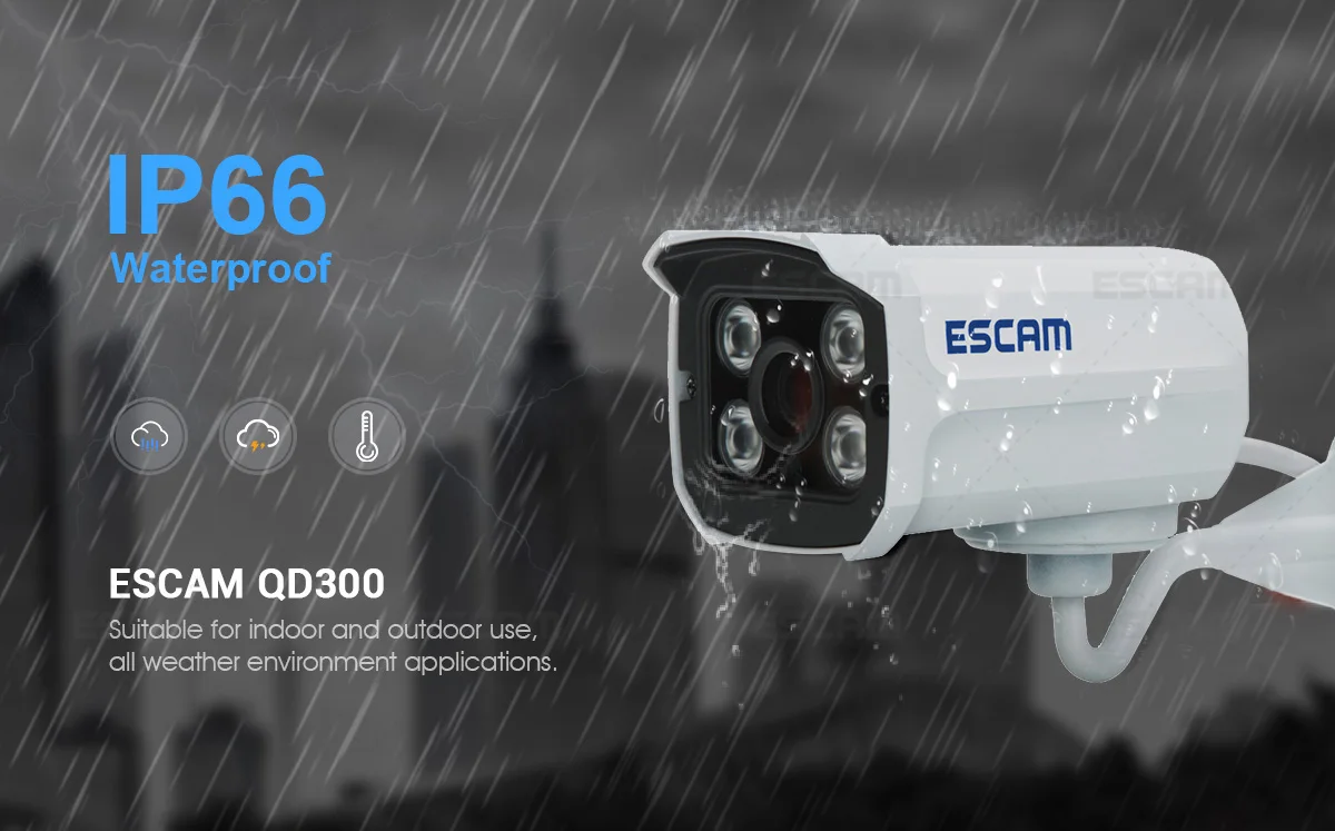 Escam QD300 мини цилиндрическая IP камера 2,0 МП HD 1080P Onvif P2P ИК наружное наблюдение ночное видение инфракрасная POE камера безопасности