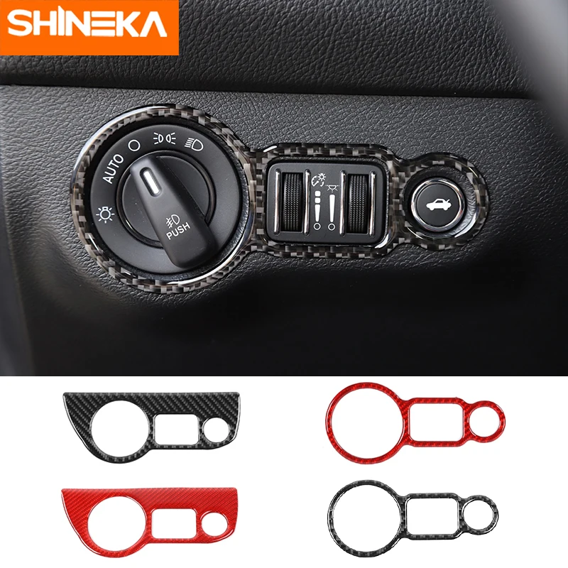 

Interior Mouldings For Dodge Challenger 2015+ Car Headlight Switch Buttons Decorative Trim Ring Stickers For Dodge Challenger