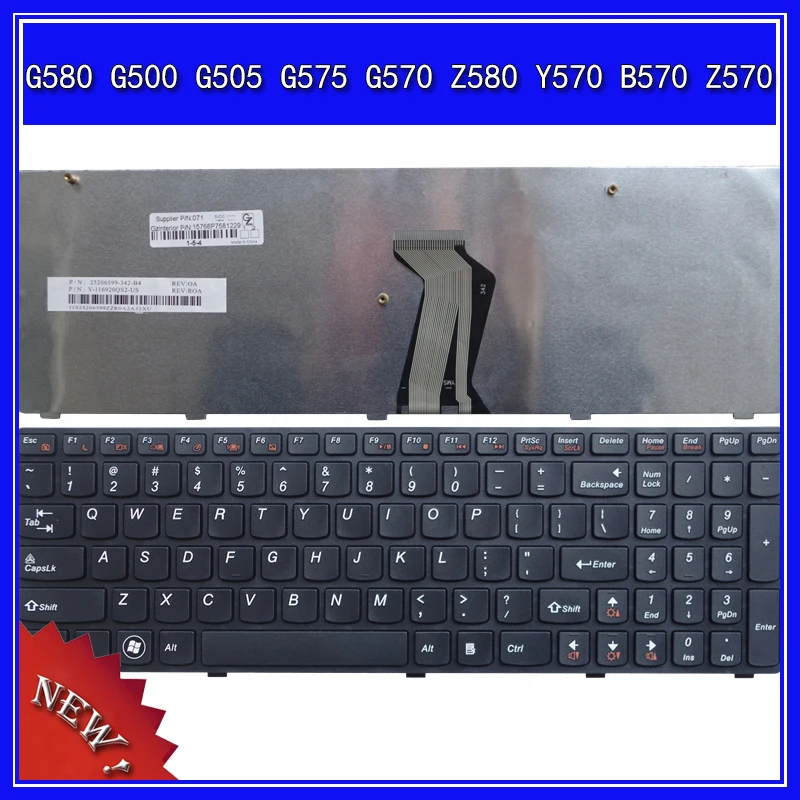 Laptop Keyboard for Lenovo G580 G500 G505 G575 G570 Z580 Y570 B570 Z570 Notebook Replace US Keyboard