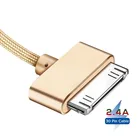 Кабель USB, 1 м, 2 м, для iPhone 4S, 4, 3GS, 3G, быстрая зарядка, для iPad 1, 2, 3, iPod Nano, iTouch, 30-контактный кабель-адаптер для передачи данных