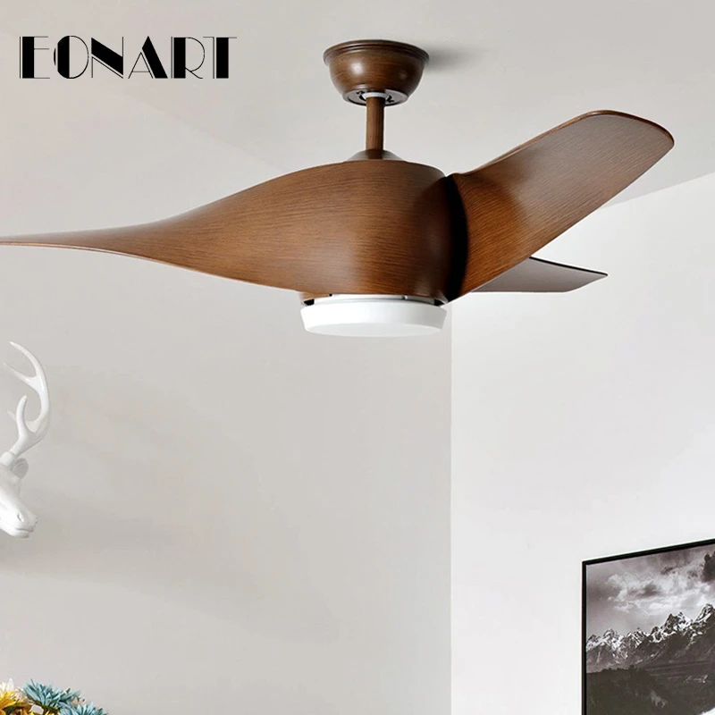 52 дюймов современные пластиковые 3 лопастной дистанционный пульт светодиодный