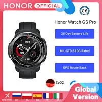 global version honor watch gs pro smart watch spo2 smartwatch heart rate monitoring bluetooth call 5atm sports watch for men