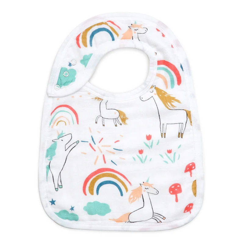 rainbow unicorn Muslinlife детские нагрудники Новинка бамбуковый хлопок высокого качества Babadores Para Bebe слюнявчик для младенца полотенце для мальчиков и девочек - Цвет: rainbow unicorn