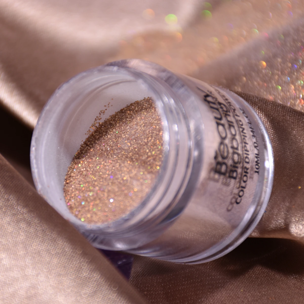 

BEAUTYBIGBANG 10ML Dipping Nail Powders Gradient French Nail Natural Color Holographic Glitter Nail Art Decorations W09