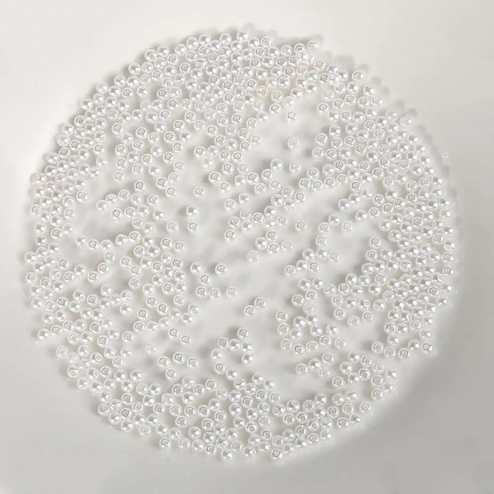 1000 шт./лот 3 мм белые бусины цвета слоновой кости имитация жемчуга ABS для