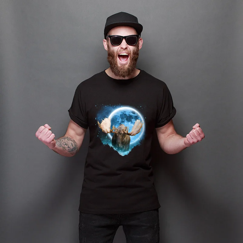 

New Coming Moose Skylight Cotton Newest Tee Shirts Custom Streetwear T Shirts High Quality Unisex Tops Tees Boyfriend Gift