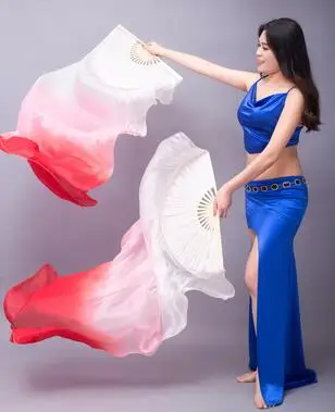 Hot Sell Cheap Kids Women Belly Dancing Fan Veils 1 Pair Gradient Color Dancer Practice Long Props 120cm/150cm/180cm | Тематическая