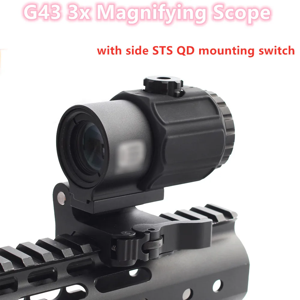 Тактический увеличительный прицел Magorui G43 3x с боковым выключателем STS QD