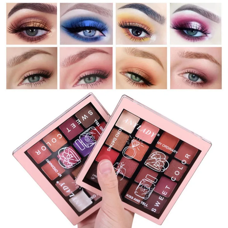 16 цветовая палитра мерцающие тени для век прочного Водонепроницаемый устойчивый