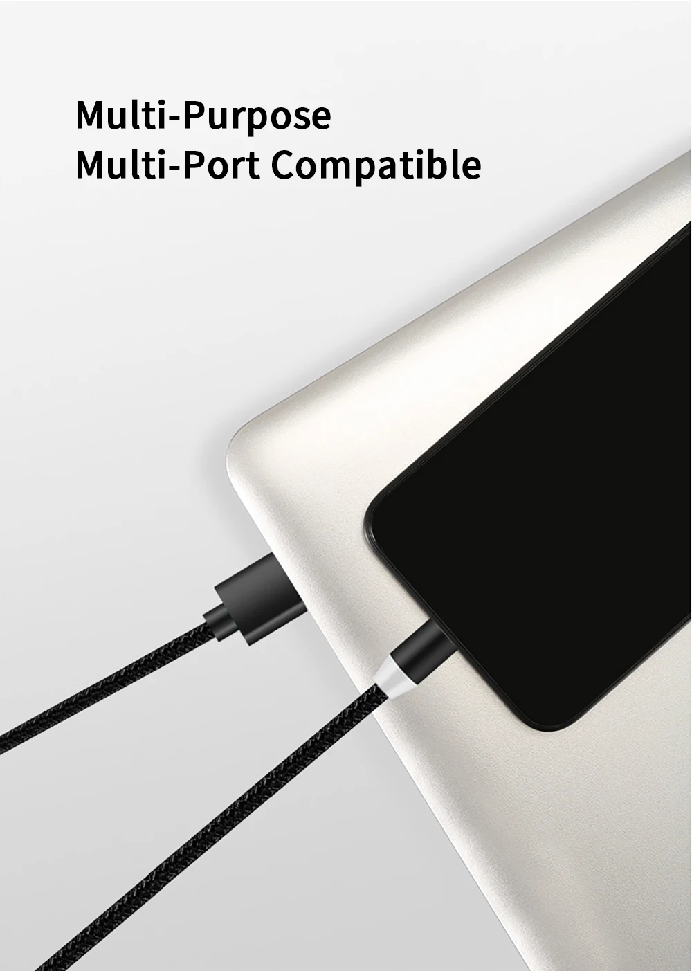 Магнитный зарядный светодиодный кабель Micro usb type C 2A для быстрой зарядки и передачи данных для мобильных телефонов
