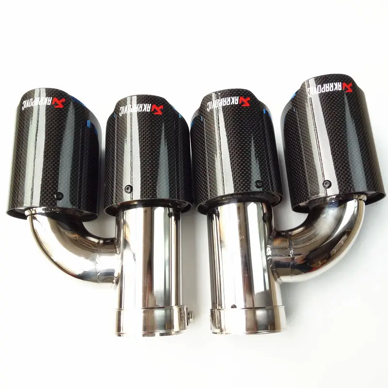 Универсальный Akrapovic выхлопные наконечники углеродное волокно h модель двойной выхлопной трубы из нержавеющей стали глушитель насадки
