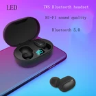 Беспроводные Bluetooth-наушники E6s, влагозащищенные мини-наушники-вкладыши с цифровым дисплеем, Hi-Fi, для занятий спортом