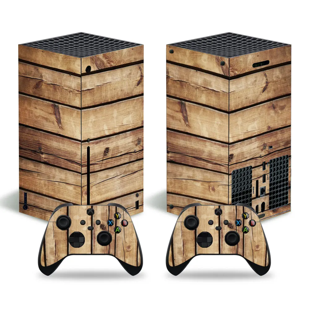 Стильная наклейка в виде бревен для консоли Xbox серии X и 2 контроллеров Viny