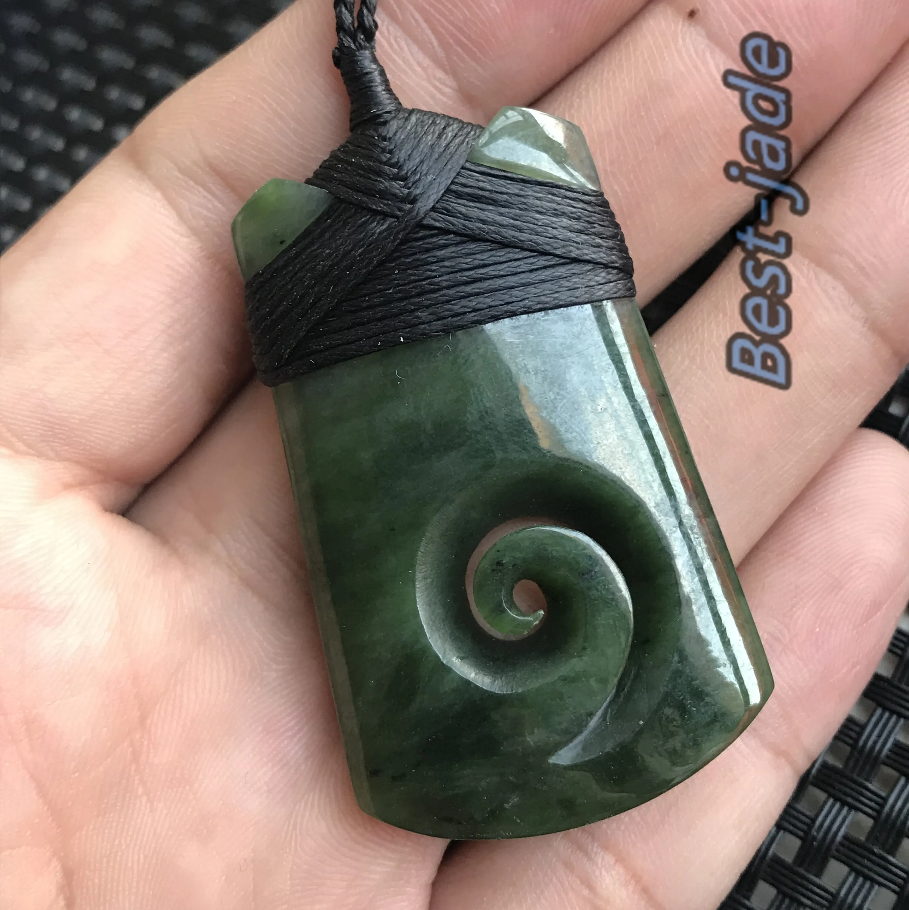 Винтажный топор с крючком Натуральная Зеленая подвеска нефритом маори NZ POUNAMU