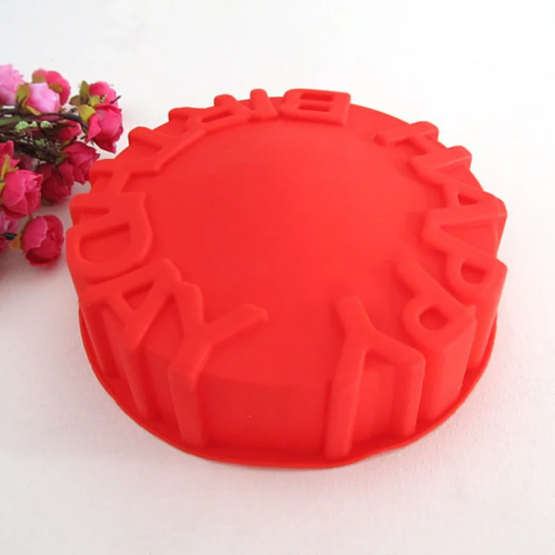 

Round Silicone Cake Baking Tray Chocolate Bread Birthday Cake Mold Pizza Baking Tray Kitchen Baking Pastry Tools DIY Bake Pan