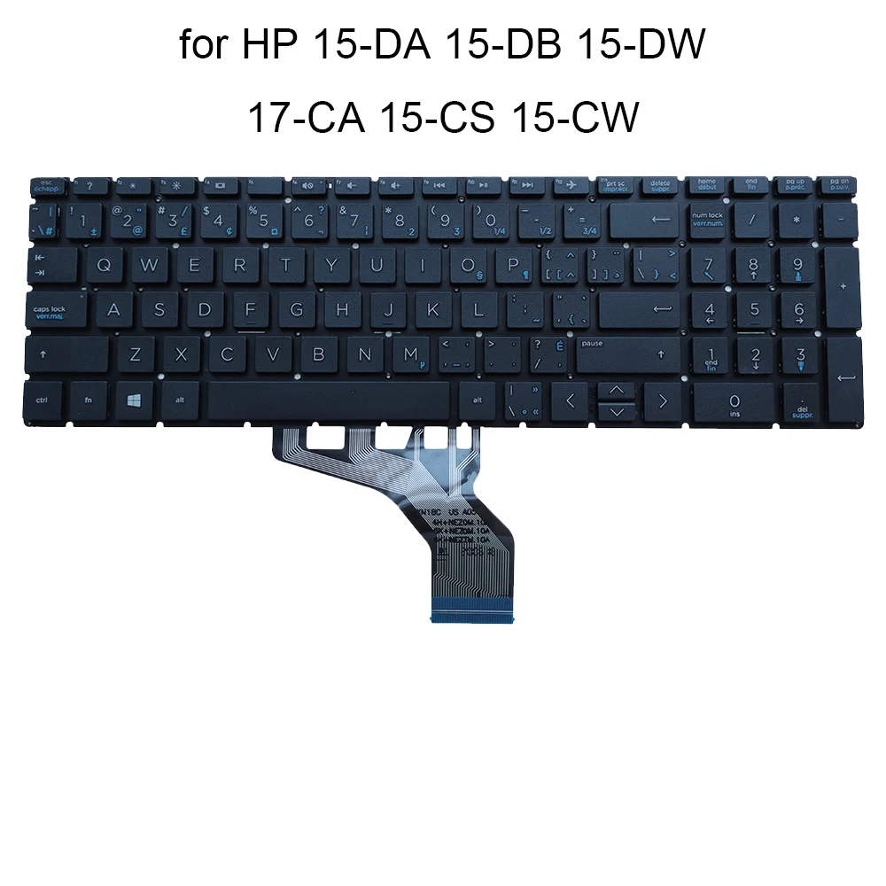 

QWERTY Canadian French Keyboard for HP 15-DA 15-DB 15-DW 17-BY 17-CA Pavilion 15-CS 15-CW TPN-C135 C136 CF laptop keyboards New
