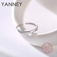 yanney 2022 trendy silver color fashion diamond open ring simple woman black and white ring jewelry