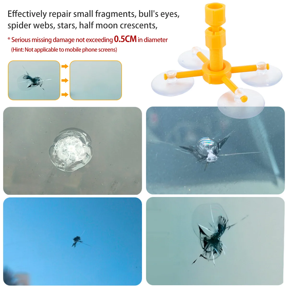 Набор для ремонта лобового стекла автомобиля смола удаления царапин и трещин на