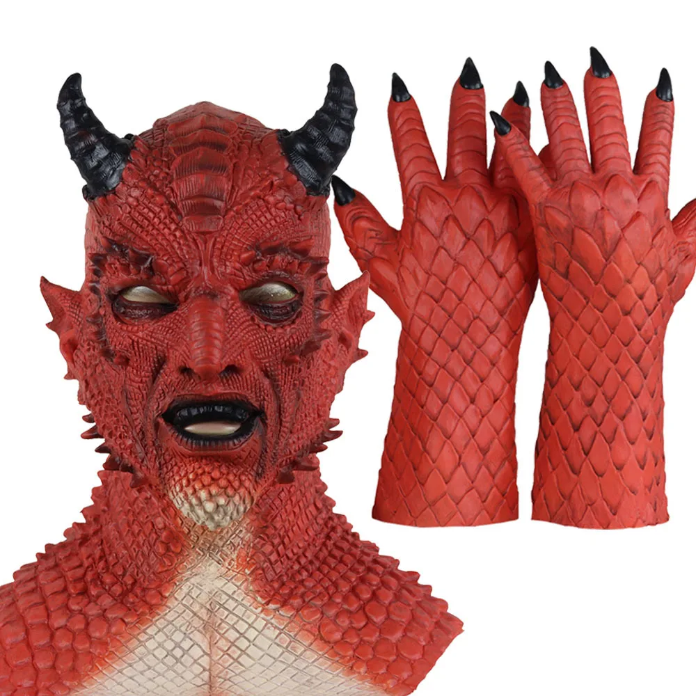 Игра Diablo демон Белиал косплей маски ребенок взрослый латексный шлем маска головные уборы лапы перчатки Хэллоуин маскарадный костюм реквизит костюм