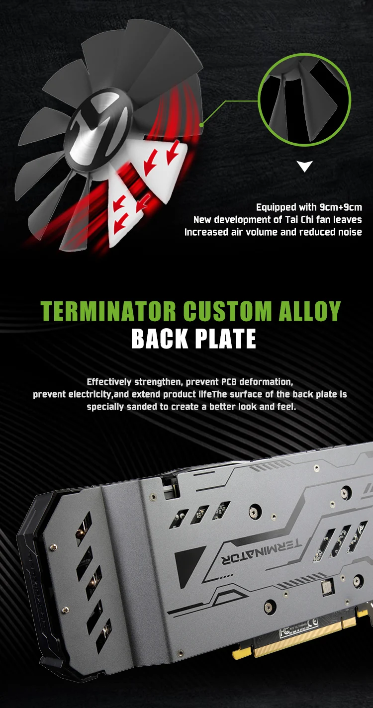 MAXSUN графическая карта rtx 2060 Super Terminator 8G HDMI+ 3DP+ DVI NVIDIA GDDR6 1470MHz 256bit 14000MHz 12nm gtx 960 pc видеокарта