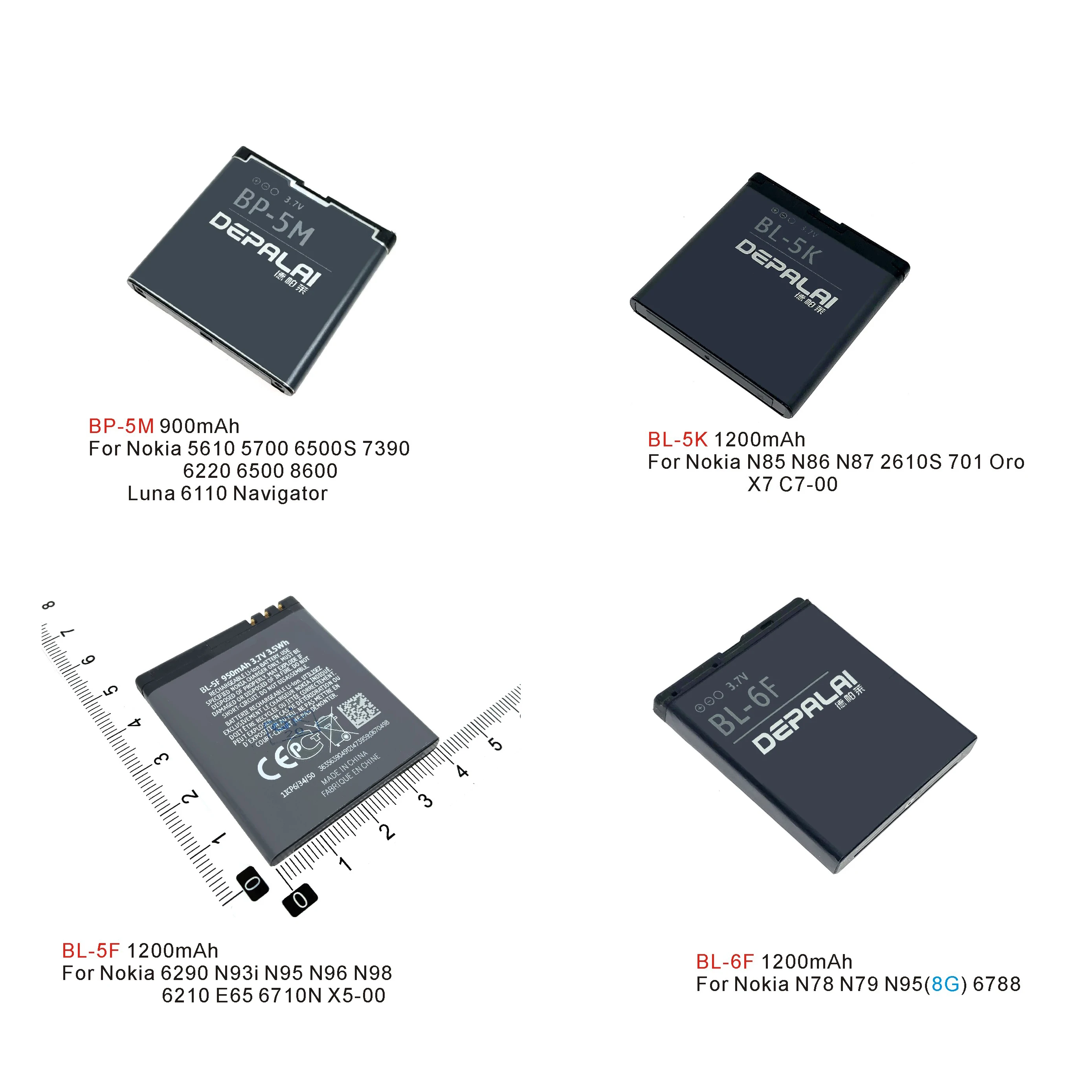 Аккумулятор для Nokia N95 N96 E65 N78 6788 5700 S Luna 6500 N85 N86 6110 C7 | Мобильные телефоны и