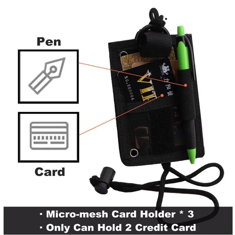 

ID Card Badge Holder Lightweight Detachable Neck Hanging Tag Case Organizer Badge Tag Holder