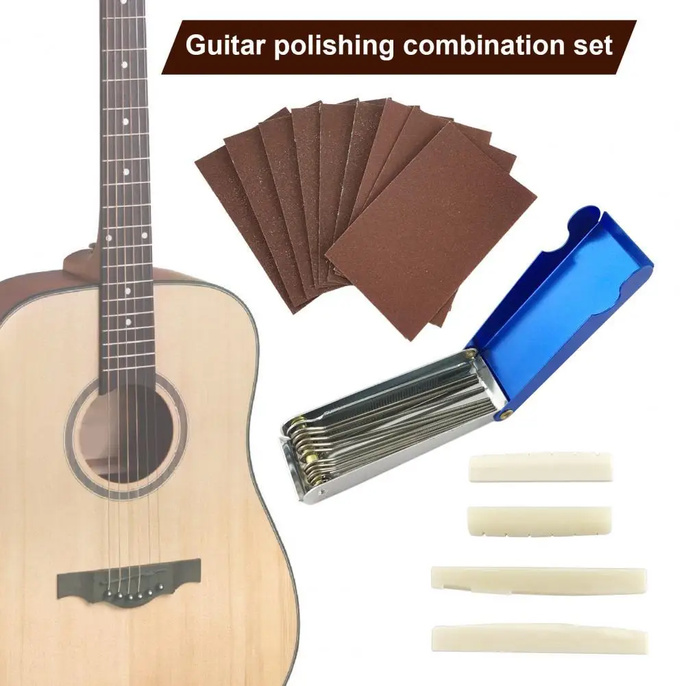 

Sturdy Guitar Ukulele Fret Repair Tool Grinding Kit Convenient Guitar Sandpaper Set Maintain Guitar Repair Tool kit