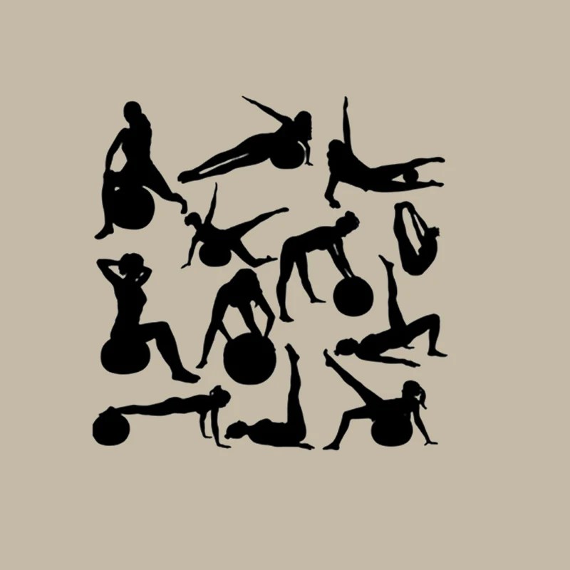 Краткое воспроизведение девушки спорт дизайн обои Съемные наклейки гостиная