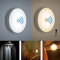 usb recharge led pir infrared sensor night lights 700mah 8 beads bedroom closet wall lamp wardrobe stairs body sensor lamp