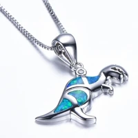 unique design cute dinosaur pendant blue necklace fashion ladies wedding party jewelry