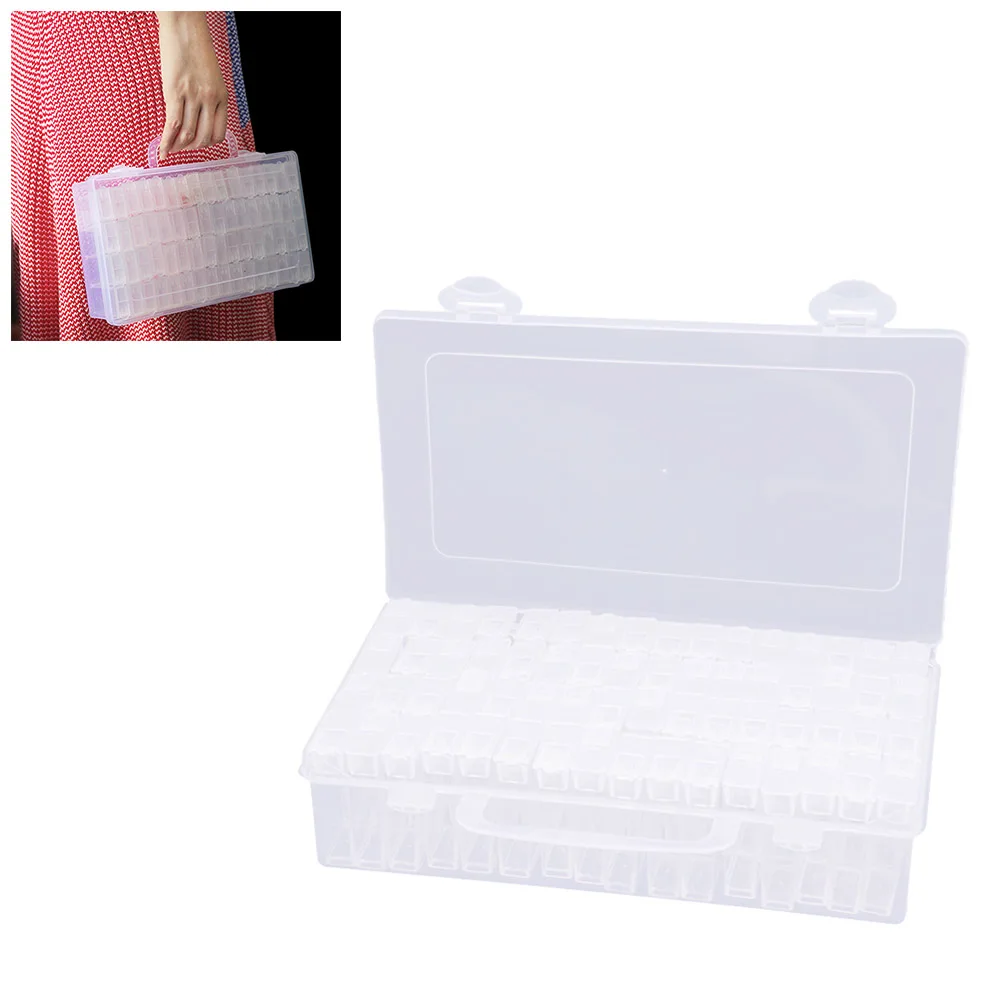Коробка для хранения ювелирных изделий прозрачный пластиковый бокс с 64 ячейками