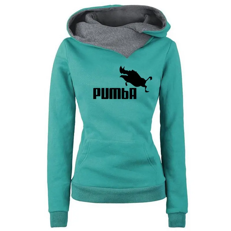 

Women Funny Printed Hoodie Sweatshirts Pocket Long Sleeve Pullovers Hoodies Casual Autumn Winter Warm Hooded Tops Gray Green