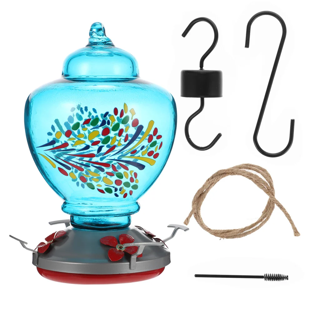 

1 Set Practical Birds Feeder Birds Water Feeding Tool Glass Birds Food Dispenser