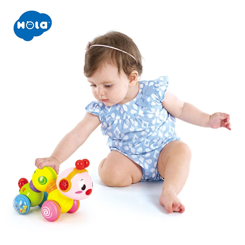 HOLA TOYS 997 бегущий червь прекрасный музыкальный Brinquedos Bebe пресс функция с музыкой и