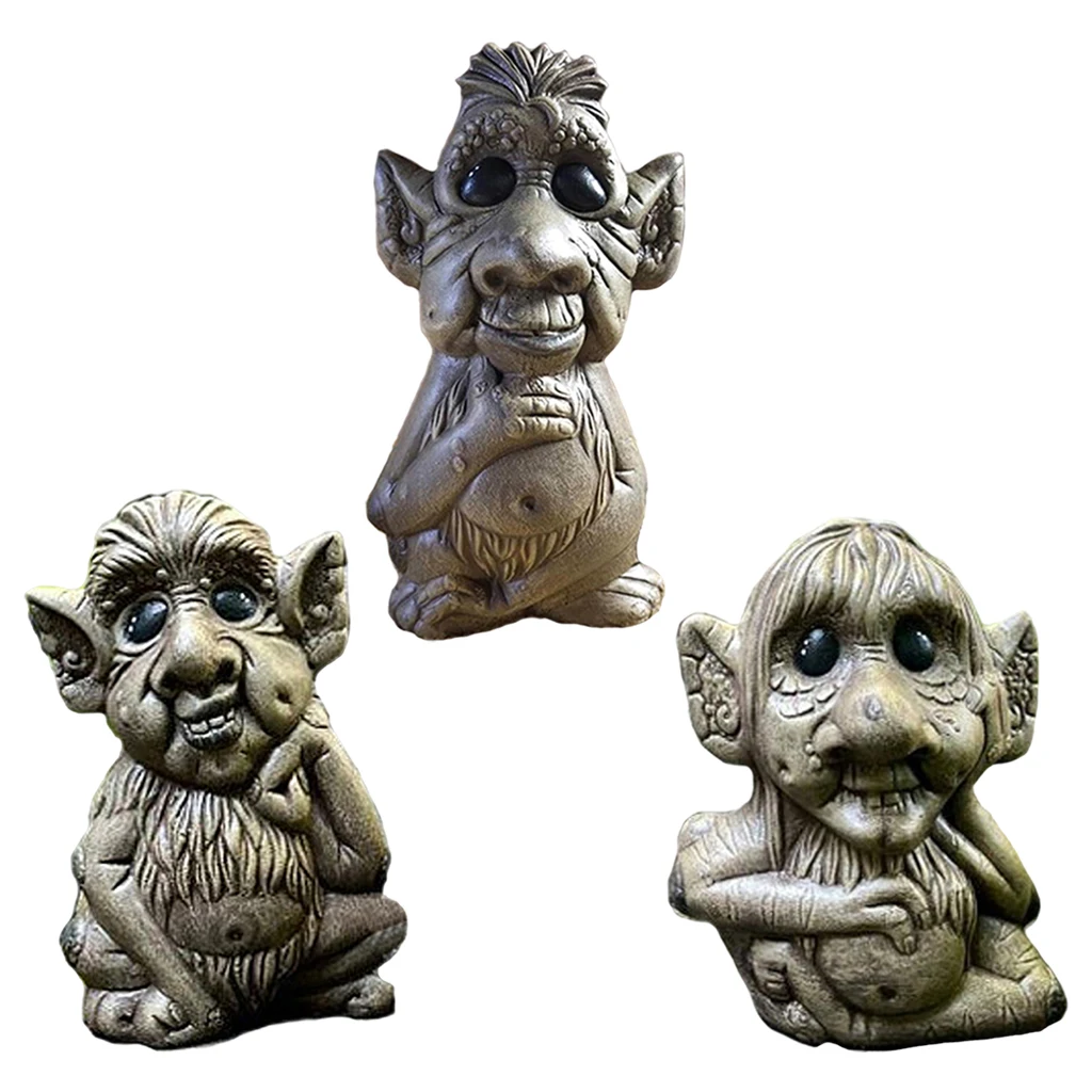 

Garden Statues Outdoor Decoration, Man Bark Garden Art for Garden Decoration,