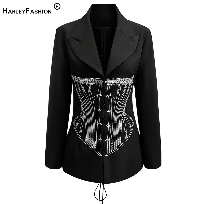 HARLEYFASHION 2021 уникальный качественный приталенный Дизайнерский Костюм с