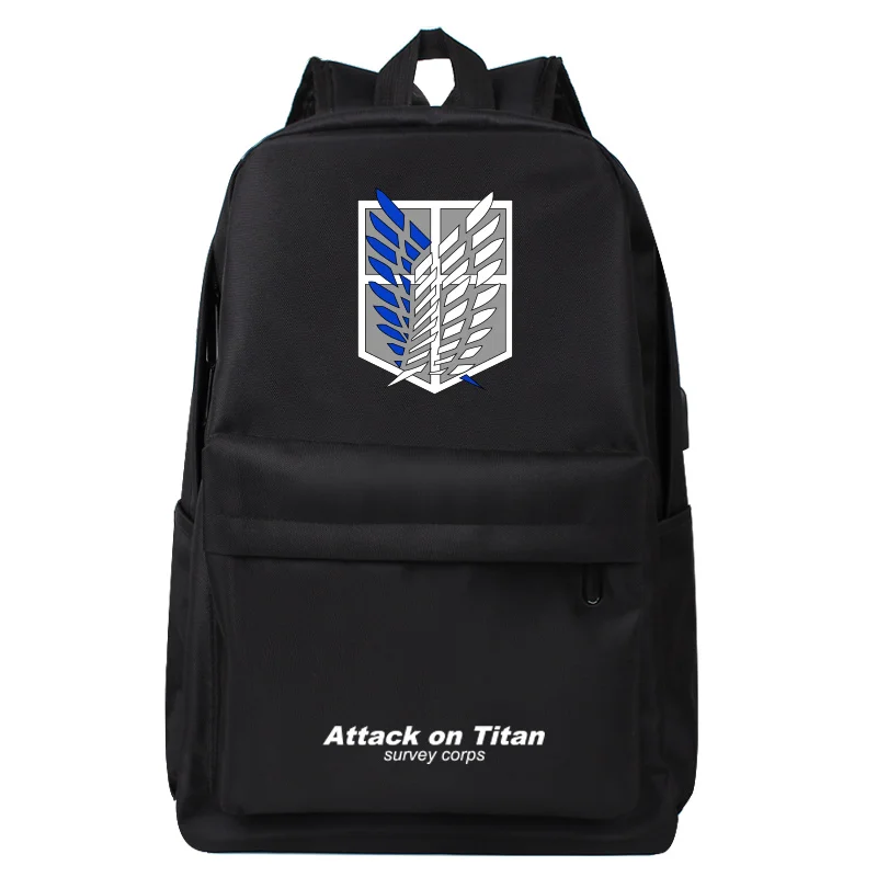 Рюкзак для косплея из аниме атака на Титанов ткани Оксфорд школьный ранец