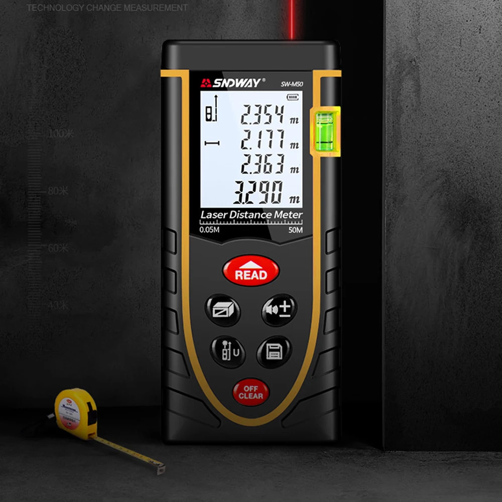 

Laser rangefinder 50M laser tape rangefinder built-in measurement digital ruler automatic distance measurement