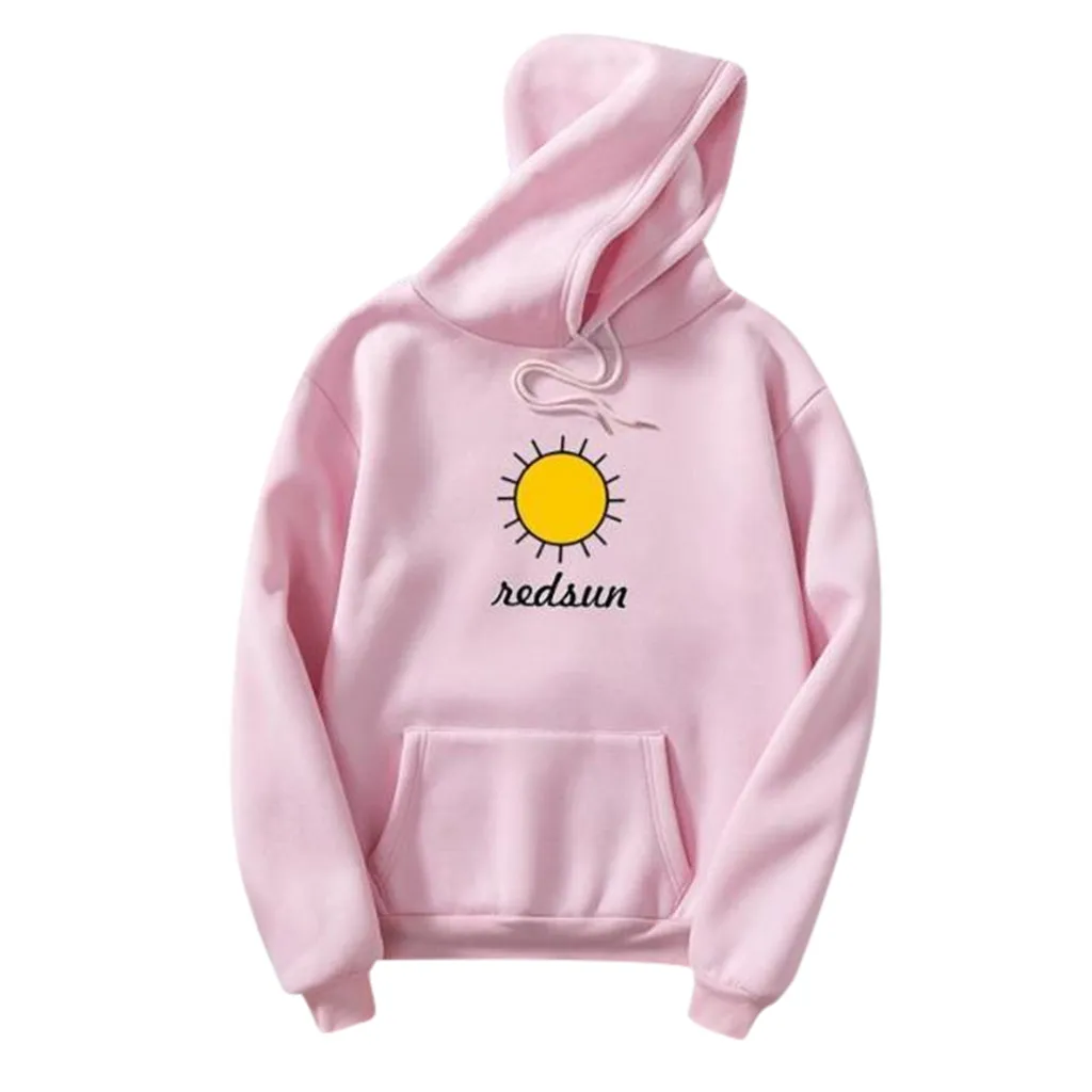 Женские толстовки большого размера с буквенным принтом длинным рукавом и