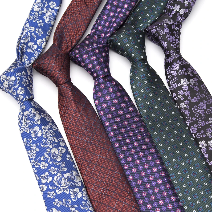 

Mens Tie Fashion Jacquard Luxury Necktie Flower Striped Plaid Neckties Ties for Men Gift Wedding Business Tie