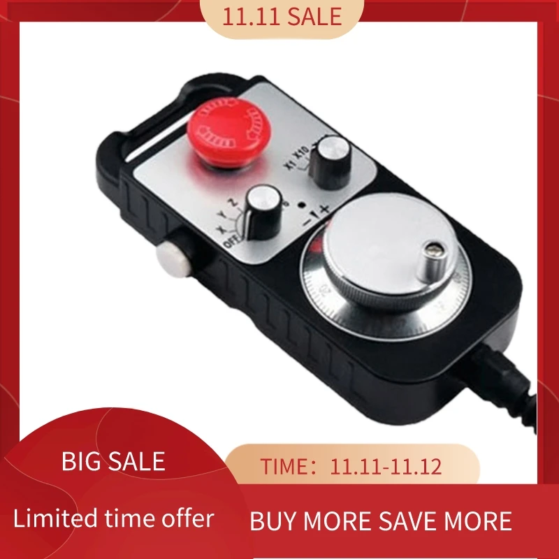 

CNC Pulse Generator 6 Axis MPG Pendant Handwheel for FAGOR GSK Siemens MITSUBISHI FANUC System 5V Manual Pulse Generator