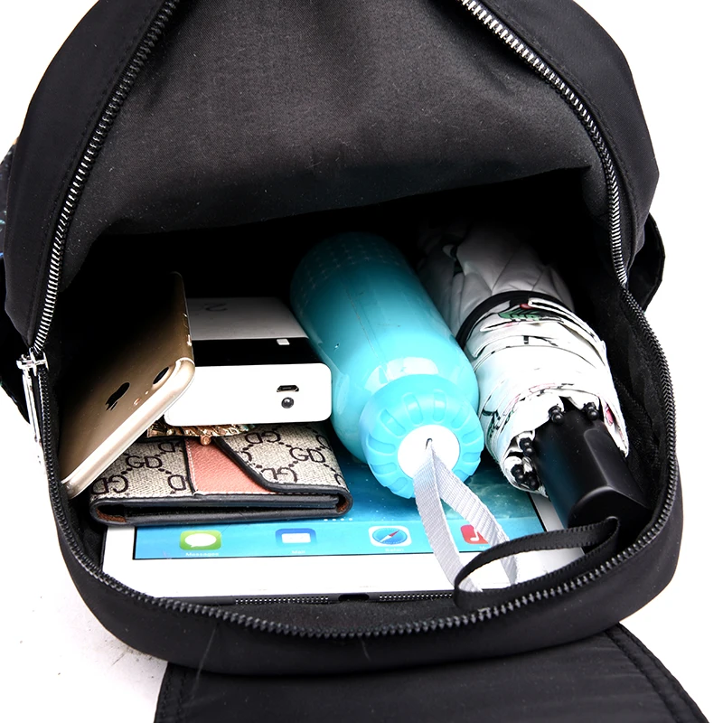 

Simple Women Oxford Cloth Backpack with Unique Pull Head Female Large Capacity Mochila Ladies Large Capacity Travel Rucksack Sac