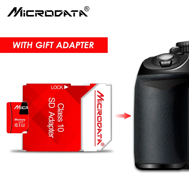 Оптовая Продажа Красный micro sd 16 ГБ 32 SDHC microsd 64 Гб 128 Флэш-карта памяти SDXC Class 10 TF/micro SD