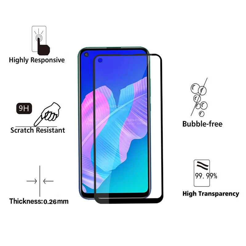 Защитное стекло 2 в 1 для huawei p40 lite Защитная пленка объектива камеры|Защитные