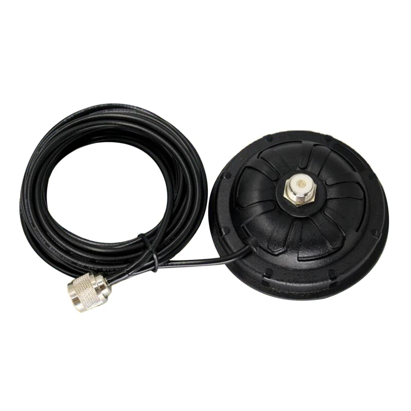 

TC-110M CB/VHF/UHF/HF Ham Radio Antenna Magnet Mount SO-239 Connection Style with 5M(16.4Ft) RG58 Coaxial Cable PL-259